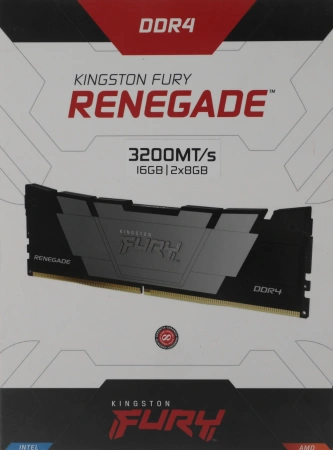Память DDR4 2x8GB 3200MHz Kingston KF432C16RB2K2/16 Fury Renegade Black RTL Gaming PC4-25600 CL16 DI