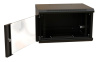 Шкаф коммутационный WRline (WR-TW-0666-GP-RAL9004) настенный 6U 600x600мм пер.дв.стекл 2 бок.пан. направл.под винты 60кг черный 500мм 367мм IP20 сталь