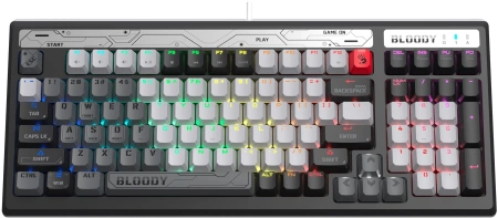 Клавиатура A4Tech Bloody B950 механическая серый/черный USB for gamer LED (B950)