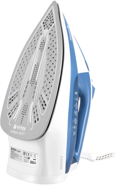 Утюг Vitek VT-8330 2400Вт белый/голубой