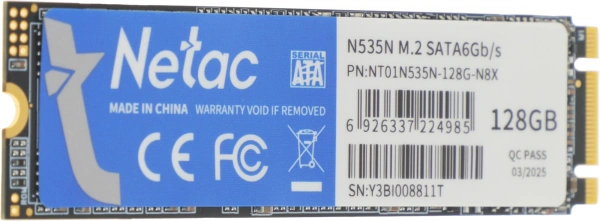 Накопитель SSD Netac SATA III 128Gb NT01N535N-128G-N8X N535N M.2 2280