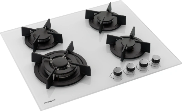 Газовая варочная поверхность Weissgauff HGG 640 WG Nano белый