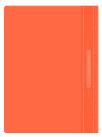 Папка-скоросшиватель Бюрократ Double Neon -PSLDNE/OR A4 прозрач.верх.лист пластик оранжевый 0.14/0.18