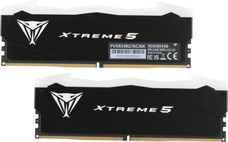 Память DDR5 2x24GB 7600MHz Patriot PVXR548G76C36K Viper Xtreme 5 RGB RTL Gaming PC5-60800 CL36 DIMM