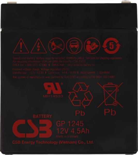 Батарея для ИБП CSB GP1245 12В 4.5Ач