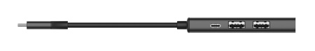 Разветвитель USB-C A4Tech DST-40C 2порт. серый