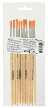 Кисть Silwerhof 981144 худож. синтетика круг. №3 дерев.лакир.ручка