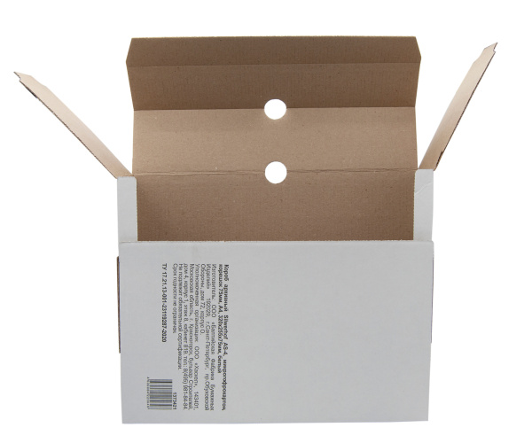 Короб архивный Silwerhof КА-75БЕЛЫЙ микрогофрокартон корешок 75мм 325x260х75мм белый