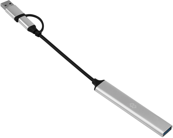 Разветвитель USB-C+ USB-A Digma DHUB-4USB-AC-2.0 4порт. черный