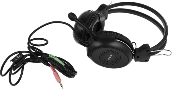 Наушники с микрофоном A4Tech HS-30 черный 2м мониторные оголовье