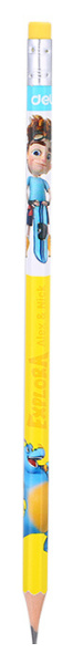 Карандаш ч/г Deli EU52900-1 Explora 2B тополь кор.европод. (1шт) ластик