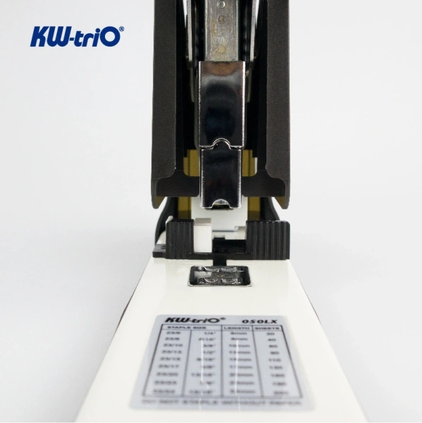 Степлер мощный Kw-Trio 050LX 23/6 23/8 23/10 23/13 23/15 23/17 23/20 23/23 (200листов) снижение усилия черный 100скоб металл коробка