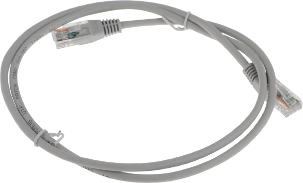 Патч-корд Lanmaster TWT-45-45-1.0-GY UTP RJ-45 вил.-вилка RJ-45 кат.5E 1м серый ПВХ (уп.:1шт)