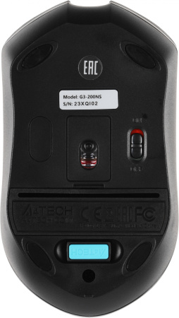 Мышь A4Tech V-Track G3-200NS черный оптическая (1200dpi) беспроводная USB (3but)