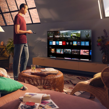 Телевизор LED Philips 55" 55PUS7608/60 Smart антрац./4K Ultra HD/DVB-T/60Hz/DVB-T2/DVB-C/DVB-S/DVB-S