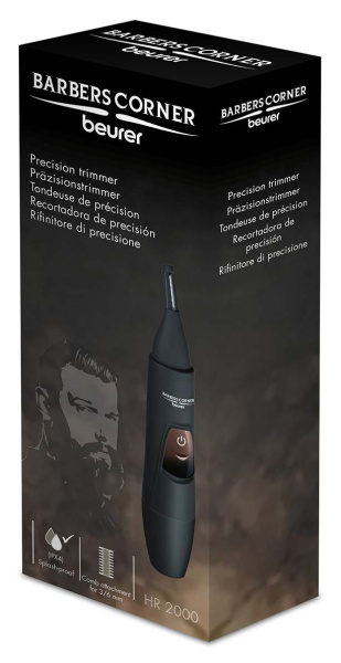 Триммер Beurer HR2000 черный (насадок в компл:1шт)