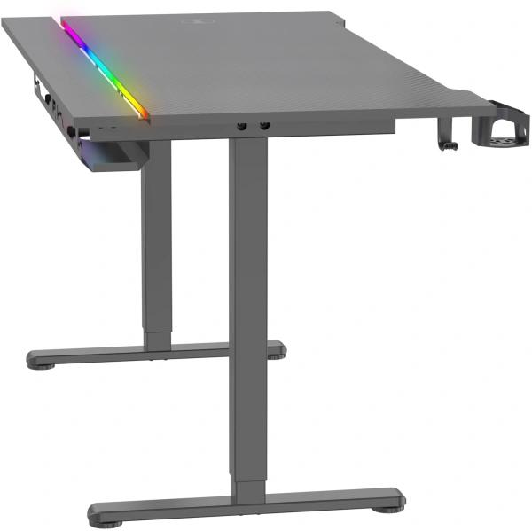 Стол для компьютера Cactus CS-EDXL-GBK столешница МДФ черный карбоновый каркас черный 140x60см