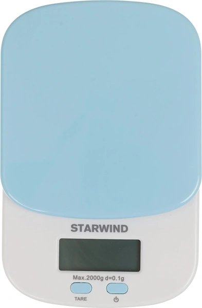 Весы кухонные электронные Starwind SSK2156 макс.вес:2кг голубой