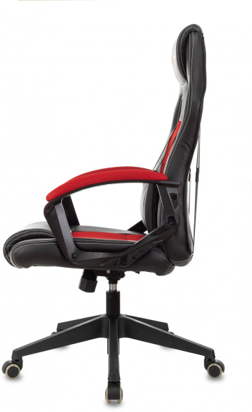 Кресло игровое Zombie Arena черный/красный эко.кожа/ткань крестов. пластик