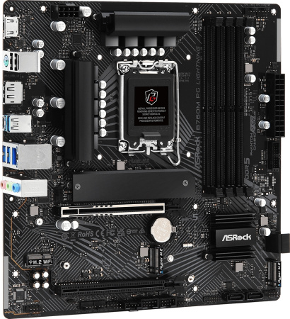 Материнская плата Asrock B760M PG LIGHTNING Soc-1700 Intel B760 4xDDR5 mATX AC`97 8ch(7.1) 2.5Gg RAI