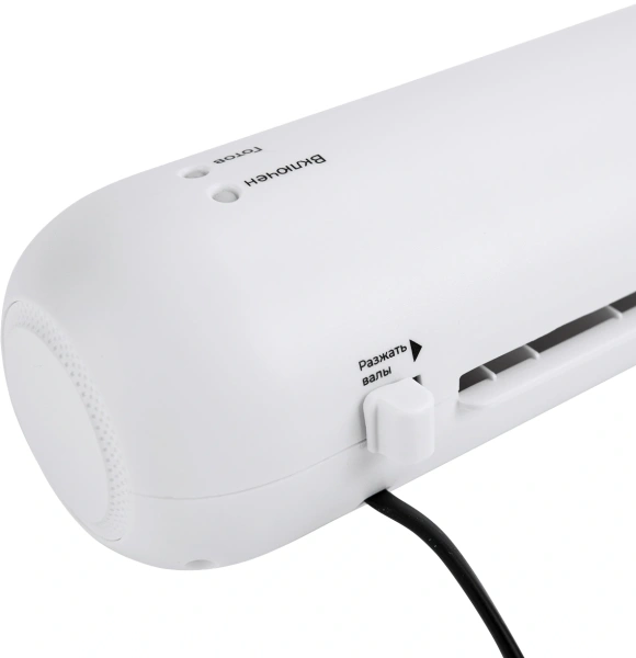 Ламинатор Heleos ЛМА4МБ 6 в одном белый/черный (ЛМА4МБ) A4 (75-150мкм) 32см/мин (2вал.) хол.лам. лам.фото