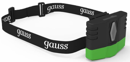 Фонарь налобный Gauss GFL406 черный 5Вт лам.:светодиод. (GF406)