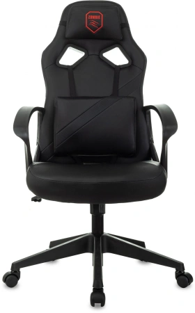 Кресло игровое Zombie 300 черный эко.кожа крестов. пластик