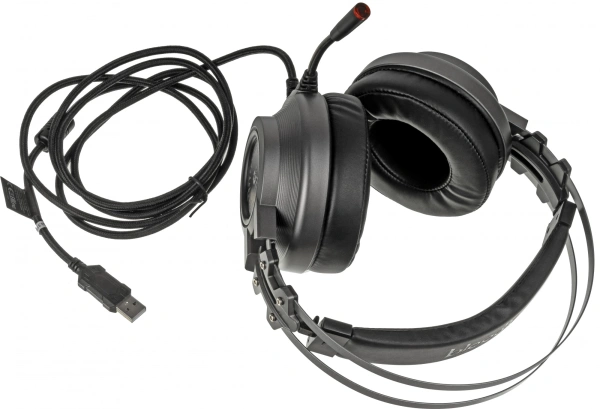 Наушники с микрофоном A4Tech Bloody J527 серый 2м мониторные USB оголовье (J527)