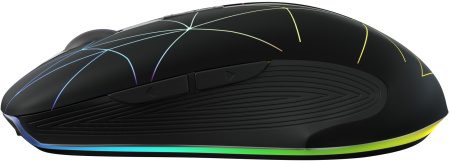 Мышь Оклик 976GW черный оптическая (3200dpi) беспроводная USB (6but)