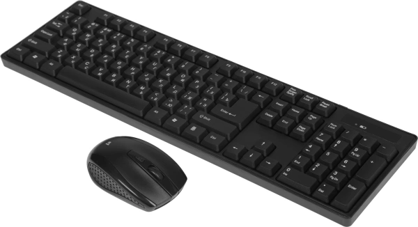 Клавиатура + мышь Defender #1 C-915 RU клав:черный мышь:черный USB беспроводная (45915)