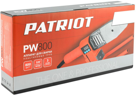 Сварочный аппарат для пластиковых труб Patriot PW 800 раструбная 0.8кВт (кейс в комплекте)