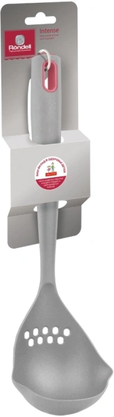 Половник для первых блюд Rondell Intense RDA-658 серый/красный упак.:картонная подложка