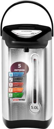 Термопот Starwind STP2850 5л. 750Вт серебристый/черный