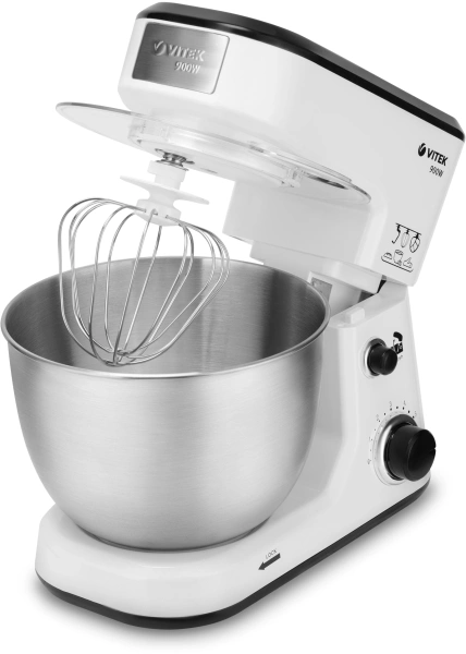 Кухонная машина Vitek VT-1438 планетар.вращ. 900Вт белый