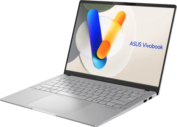 Ноутбук Asus VivoBook S14 OLED M5406WA-QD127 Ryzen AI 9 365 24Gb SSD1Tb AMD Radeon 880M 14" OLED WUXGA (1920x1200) noOS silver WiFi BT Cam (90NB14P1-M007L0)
