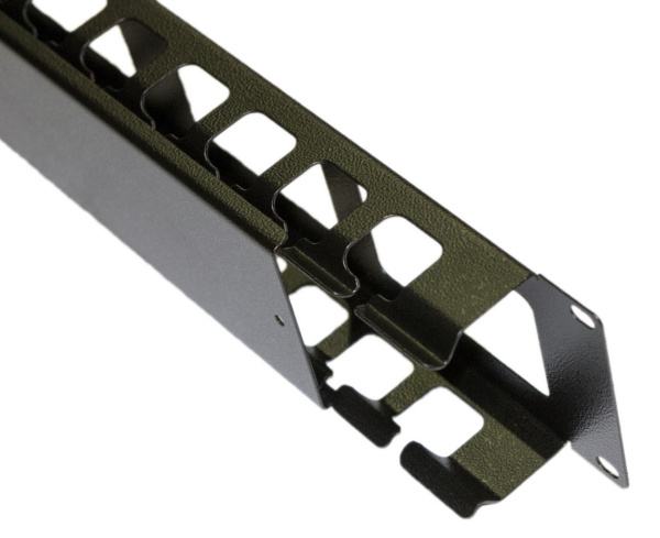 Кабельный органайзер Горизонтальный Hyperline CM-2U-ML-COV односторонний пальцы 2U шир.:19"