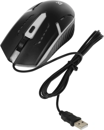 Мышь Defender Flash MB-600L черный оптическая 1200dpi USB 3but (52600)