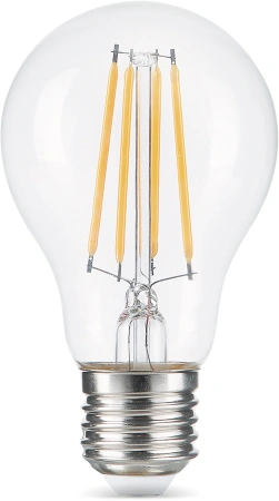 Лампа светодиодная Gauss Filament 102902212 12Вт цок.:E27 груша 185B св.свеч.бел.нейт. грушевидная (упак.:10шт)