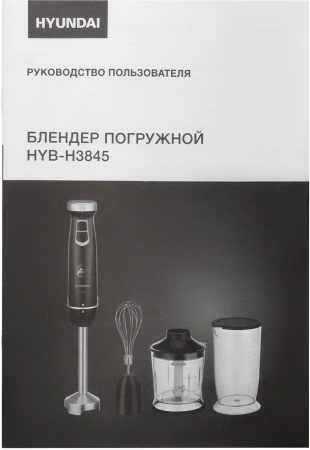 Блендер погружной Hyundai HYB-H3845 1000Вт черный/серебристый