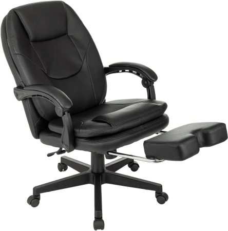 Кресло руководителя Бюрократ CH-868N-F черный эко.кожа крестов. пластик подст.для ног