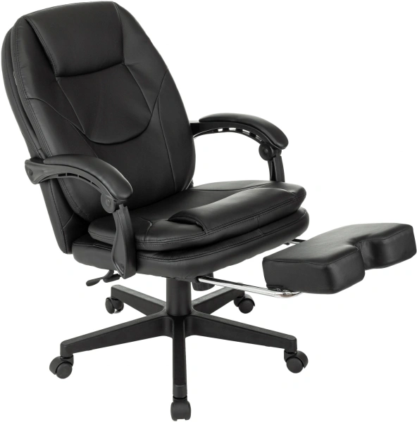Кресло руководителя Бюрократ CH-868N-F черный эко.кожа крестов. пластик подст.для ног