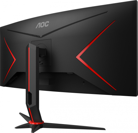 Монитор AOC 34" Gaming CU34G2X черный/красный VA LED 1ms 21:9 HDMI матовая HAS 300cd 178гр/178гр 3440x1440 144Hz DP FHD USB 8.1кг
