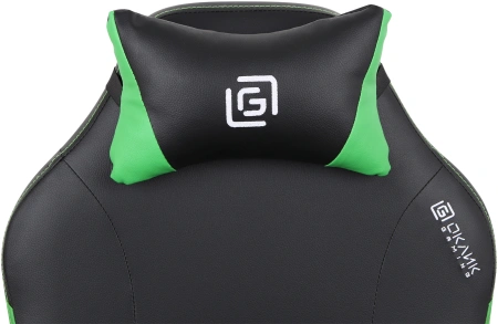 Кресло игровое Оклик Spirit черный/зеленый сиденье черный/зеленый искусст.кожа/сетка с подголов. кре