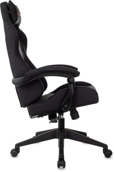 Кресло игровое Zombie Predator черный Neo Black с подголов. крестов. пластик