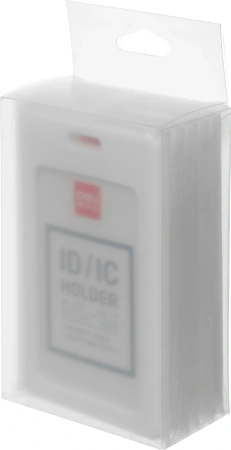 Бейдж для пропуска Deli 8317white 54х89мм вертикальный без крепления силикон белый