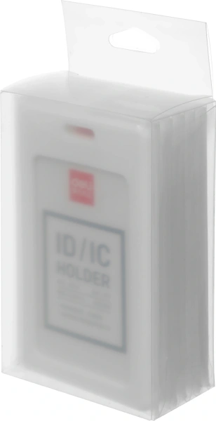 Бейдж для пропуска Deli 8317white 54х89мм вертикальный без крепления силикон белый