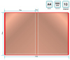 Папка с 10 прозр.вклад. Buro -ECB10RED A4 пластик 0.5мм красный