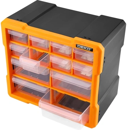 Ящик для инструментов Deko Smart box 12 12отд. оранжевый/черный (085-3004)