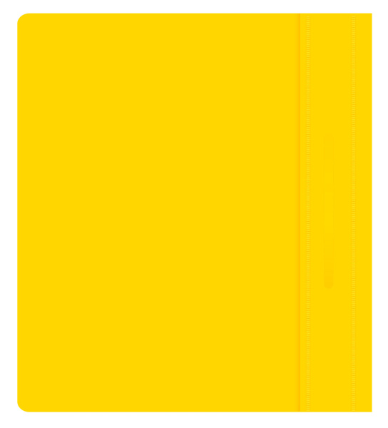 Папка-скоросшиватель Бюрократ Люкс -PSL20A5YEL A5 прозрач.верх.лист пластик желтый 0.14/0.18