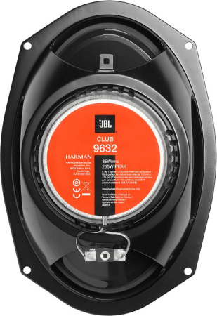 Колонки автомобильные JBL Club 9632 255Вт 93дБ 3Ом 15x23см (6x9дюйм) (ком.:2кол.) коаксиальные трехполосные